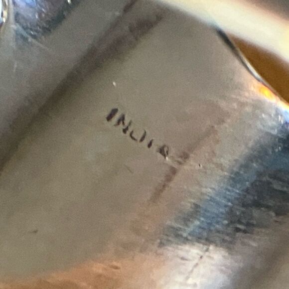 Natural Rainbow Moonstone Sterling Silver Cocktail Ring Size 5 - Picture 7 of 10